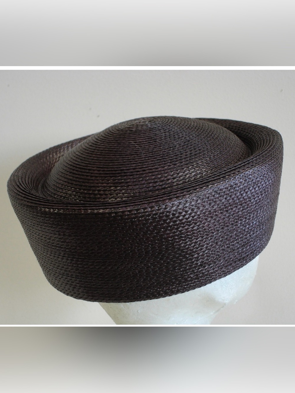Pillbox Poly Straw Hat